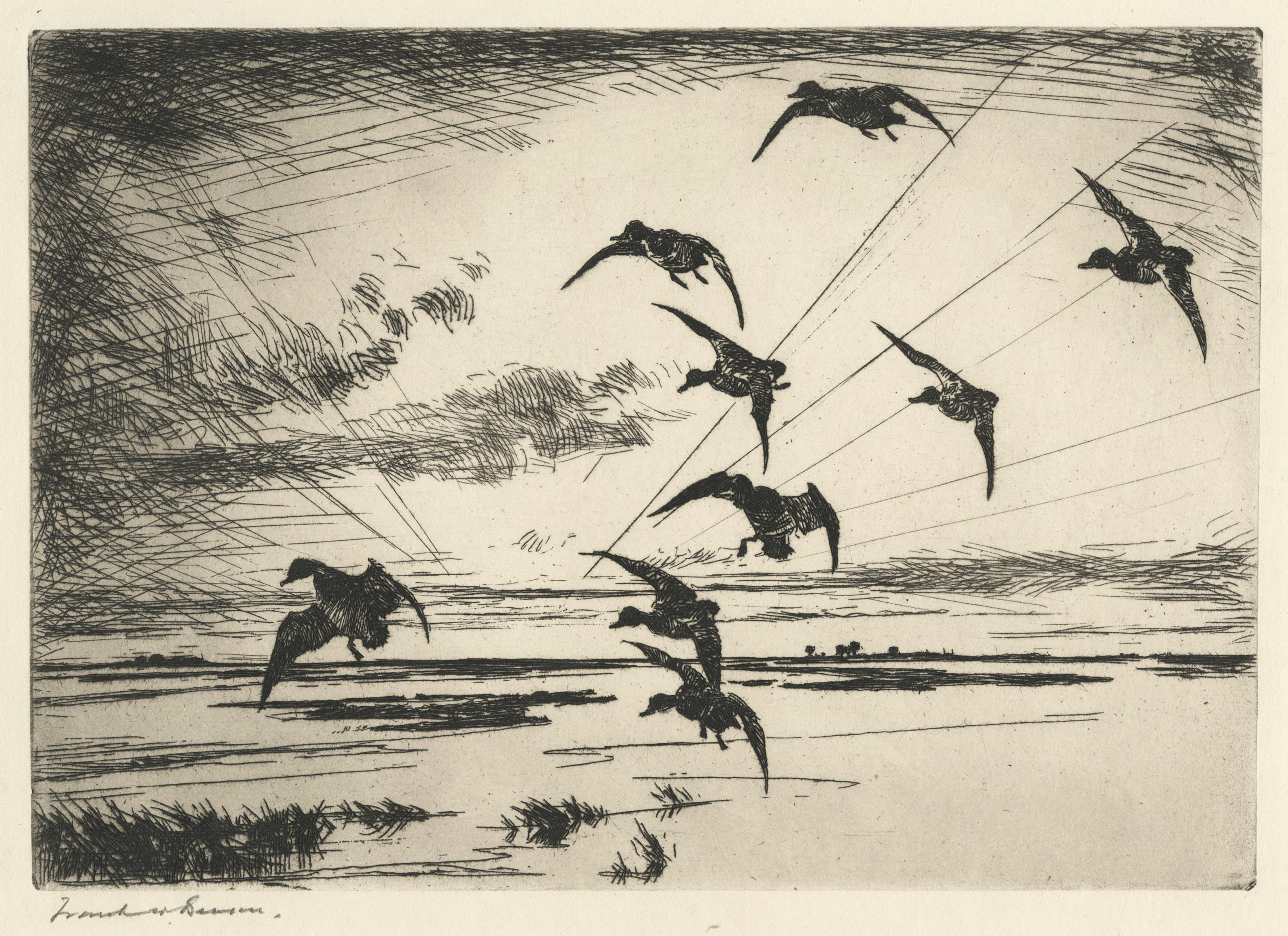 Frank W. Benson Animal Print - Dawn