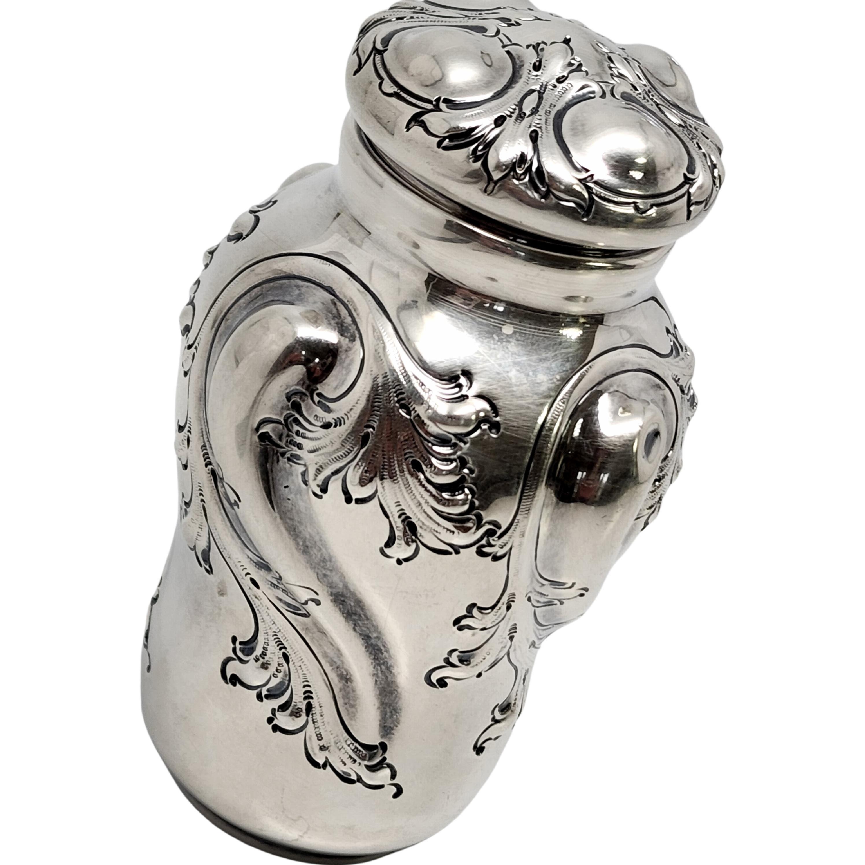 Caddy à thé en argent sterling avec monogramme de Frank W. Smith pour Theodore B Starr en vente 8