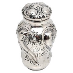 Frank W. Smith for Theodore B. Starr Sterling Silver Tea Caddy with Monogram