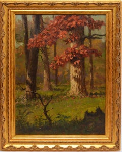 View Romantic Sunlit of a Forest (Vue d'une forêt en plein soleil) de Frank Waller