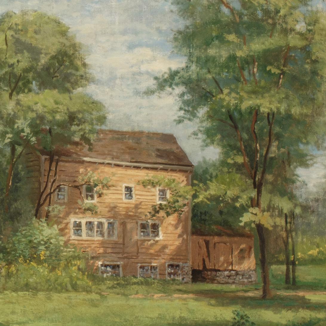 Vail Barn, Speedwell Village, Morristown NJ - Painting di Frank Waller