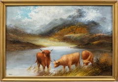 Frank Franks (peintre naturaliste britannique) - Peinture de paysage du 19e siècle