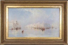 English Iate 19th century, Impressionist View on the Grand Canal, Venice, Italy