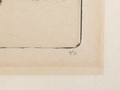 Ducks at Play, Signed Modern Etching Mounted to Board by Frank Weston Benson