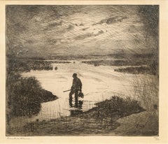 Frank Weston Benson Gravure originale, début du 20e siècle