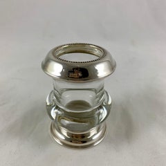 Frank Whiting Art Deco Era Sterling and Glass Match Strike/Holder