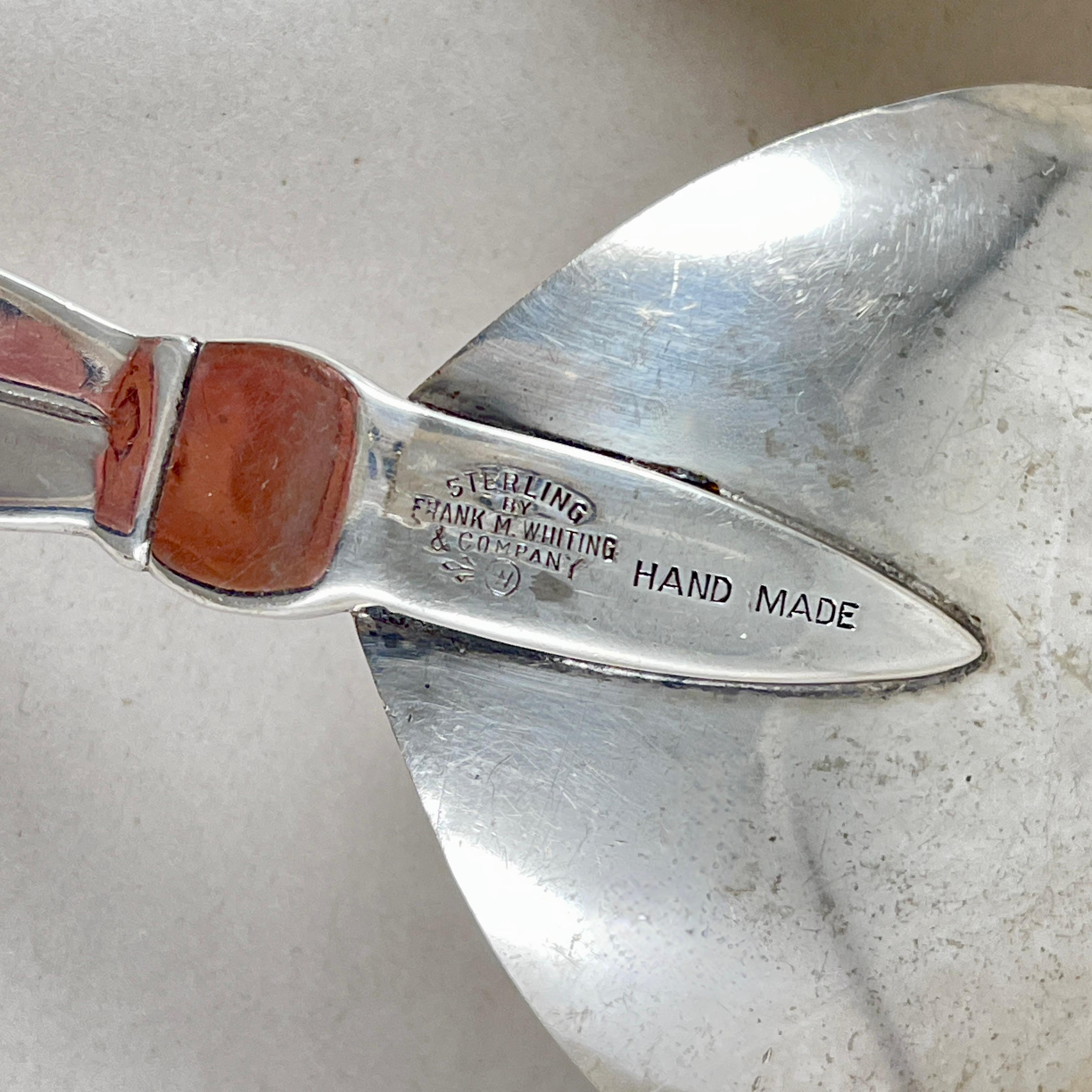 I servitori in argento sterling Hand Made di Frank Whiting, una coppia in vendita 3