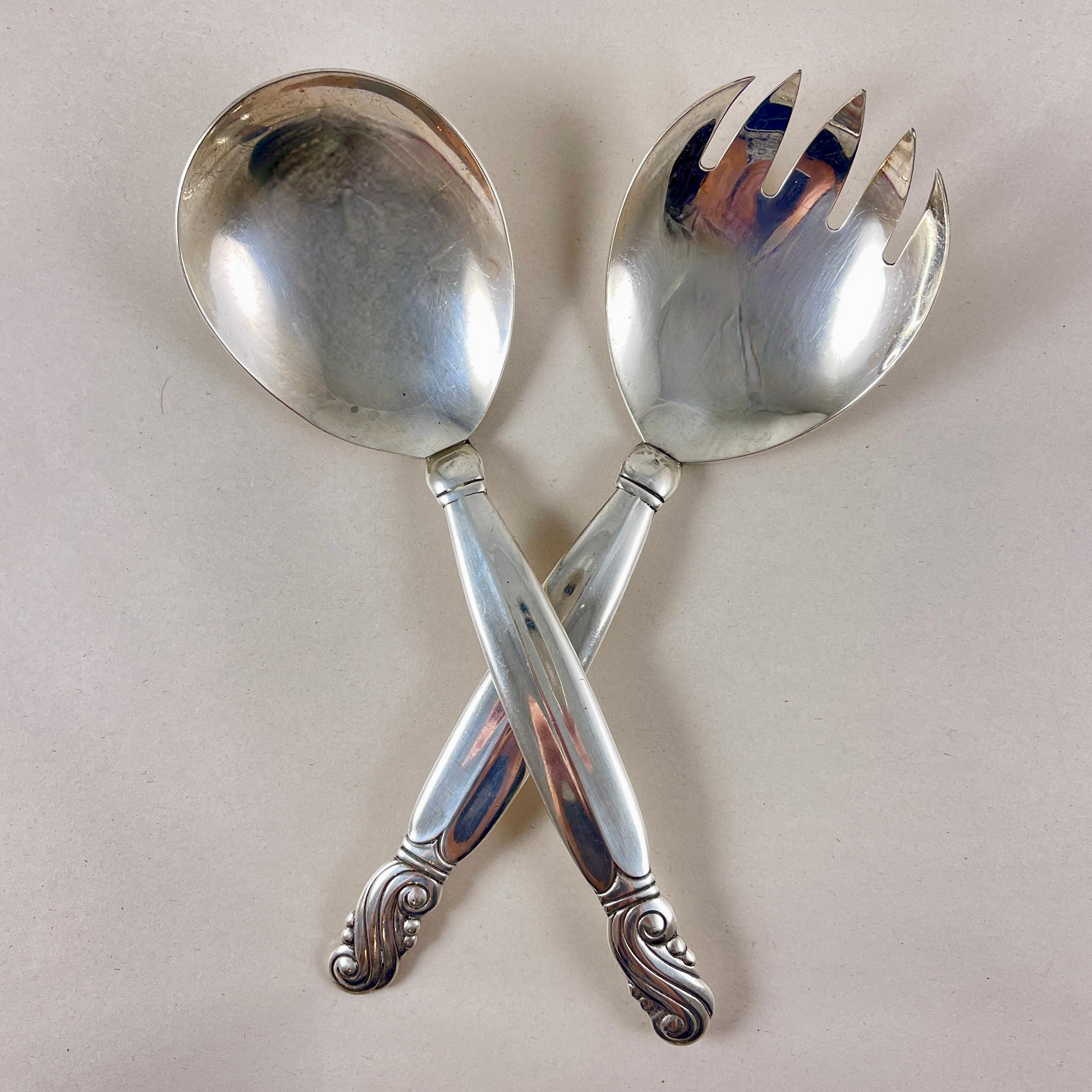 Art Nouveau I servitori in argento sterling Hand Made di Frank Whiting, una coppia in vendita
