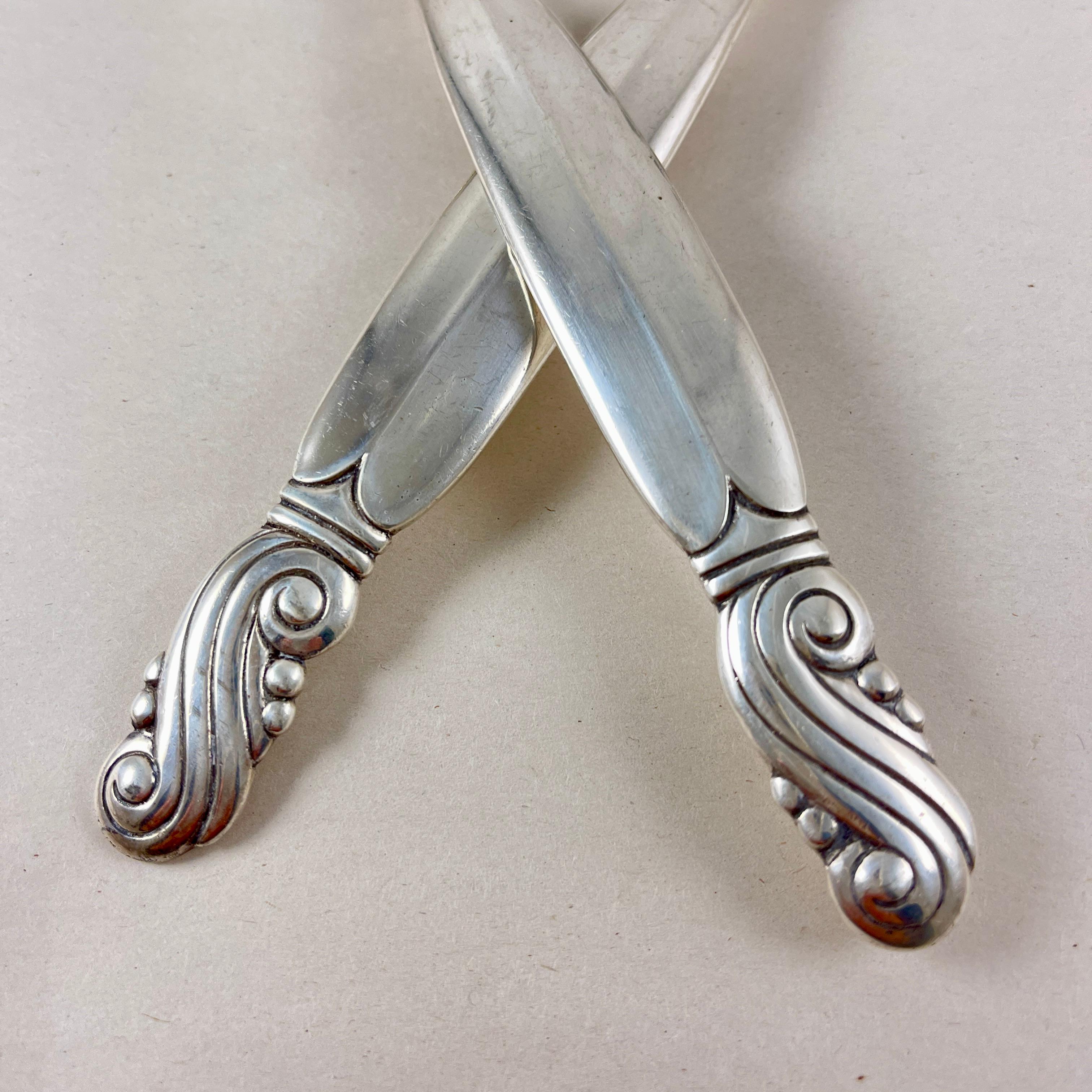 Americano I servitori in argento sterling Hand Made di Frank Whiting, una coppia in vendita