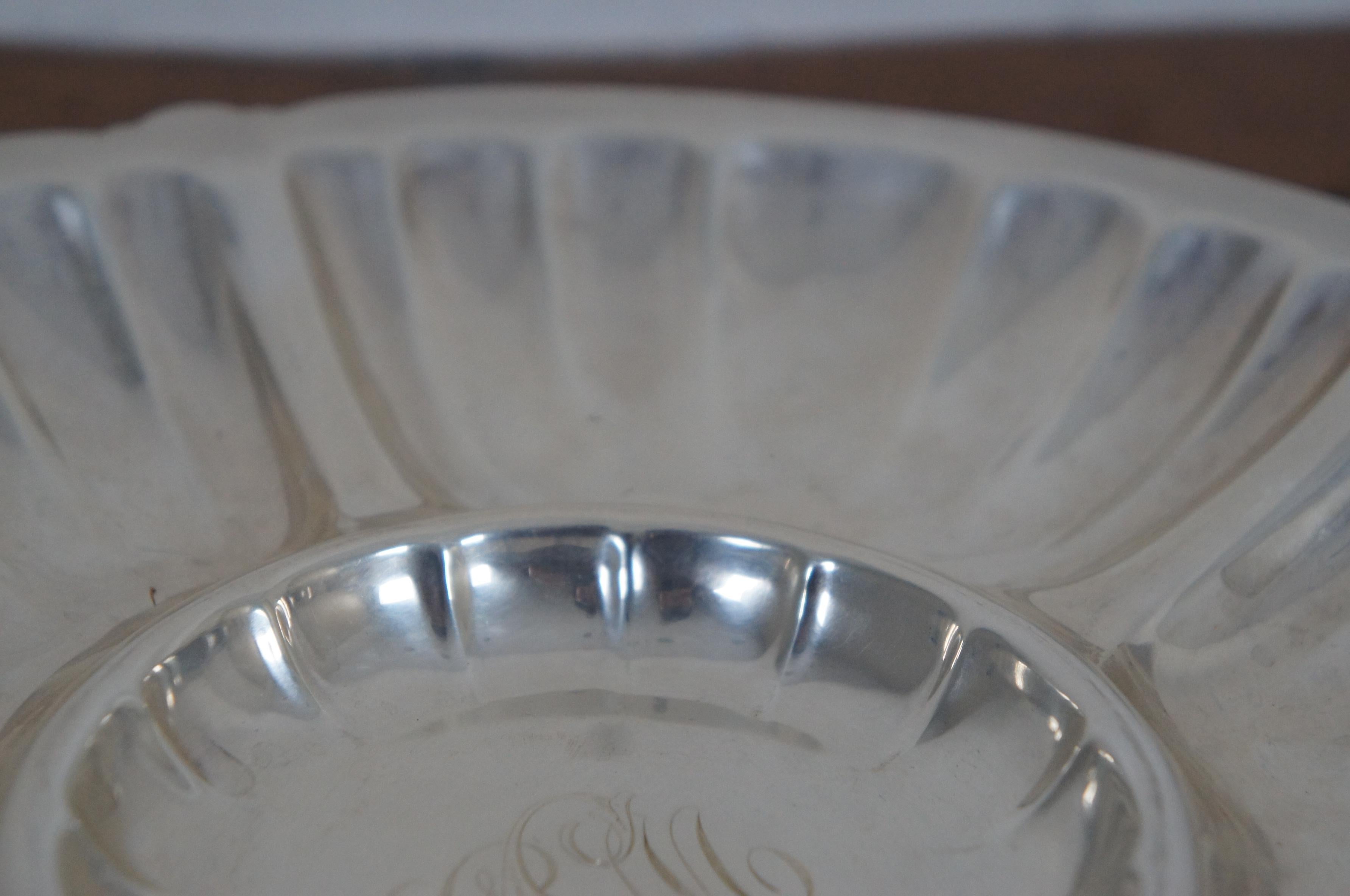 Frank Whiting C607 Sterling Silver Divided Serving Plate Tray Platter 594g For Sale 6