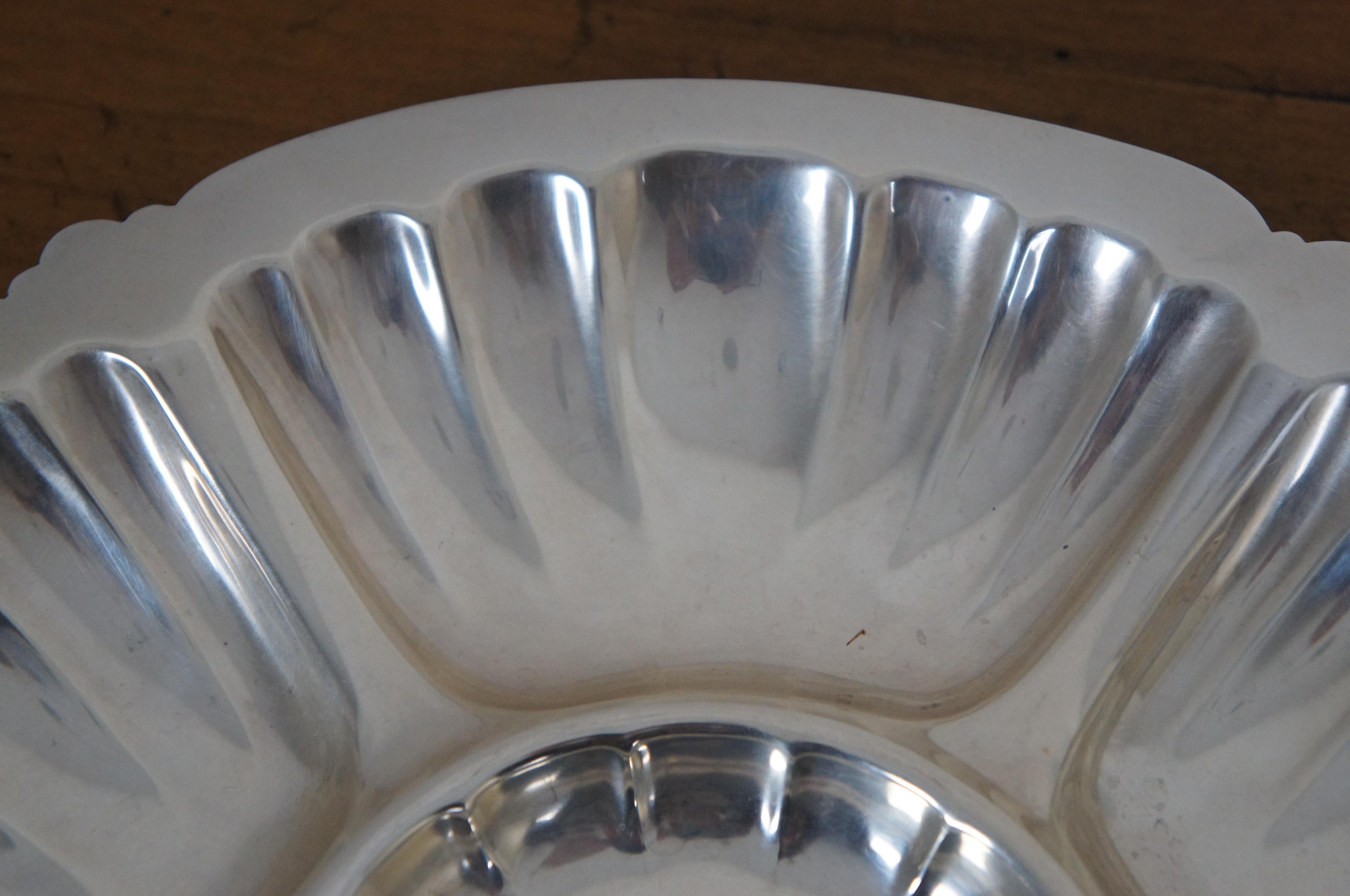 Frank Whiting C607 Sterling Silver Divided Serving Plate Tray Platter 594g For Sale 1