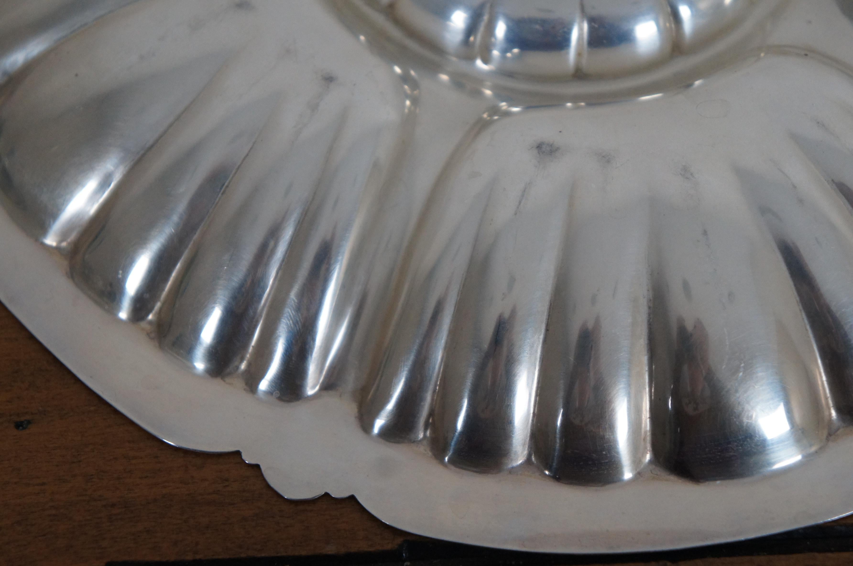 Frank Whiting C607 Sterling Silver Divided Serving Plate Tray Platter 594g For Sale 4