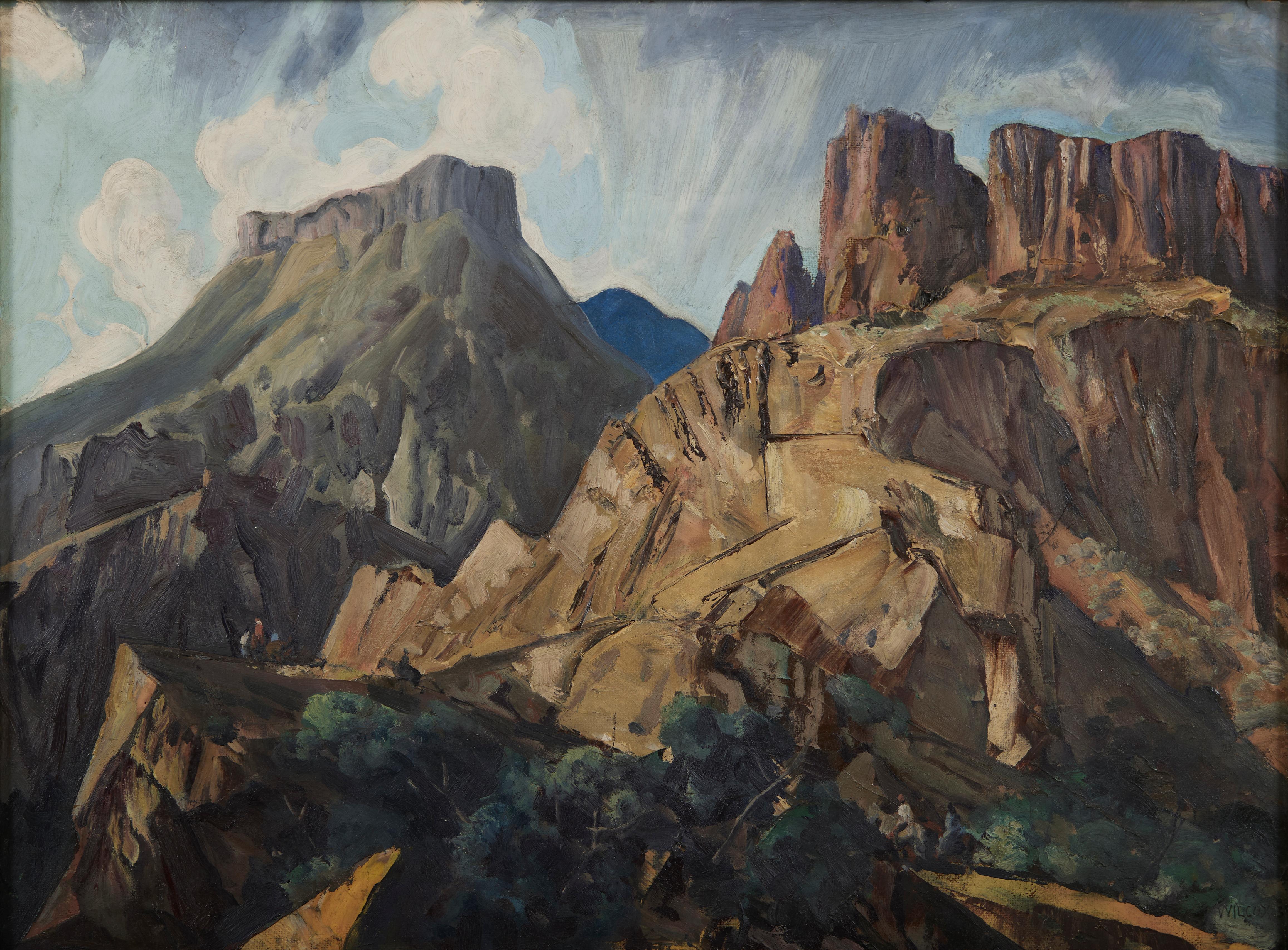 Riders Through the Canyon, Westernlandschaft aus der Mitte des Jahrhunderts