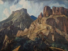 Riders Through the Canyon, Westernlandschaft aus der Mitte des Jahrhunderts