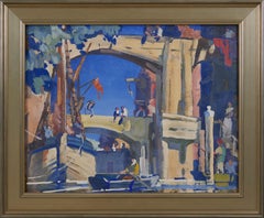 Venetian Canal, Early 20th Century Landscape Scene, Cleveland School Artist