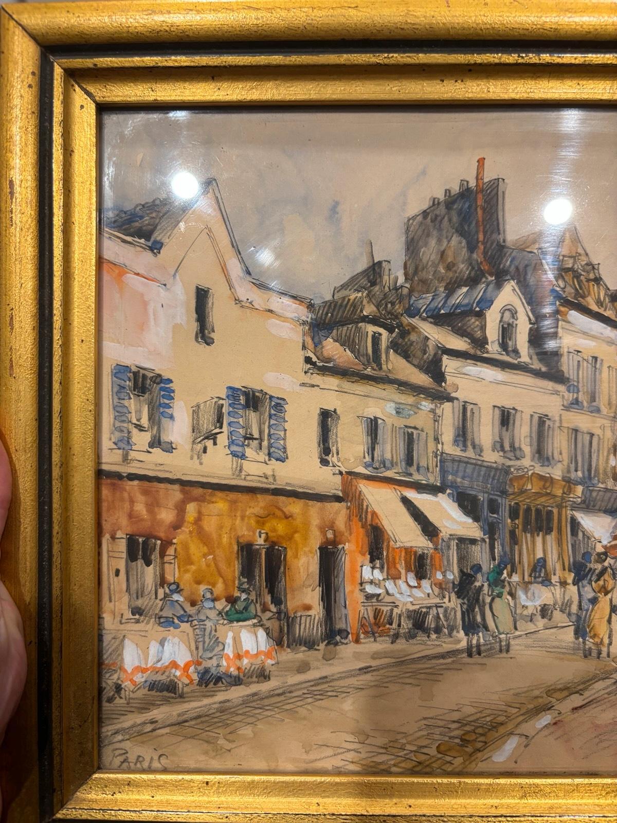 View of Montmartre, la place du tertre Paris by  Frank Will For Sale 7