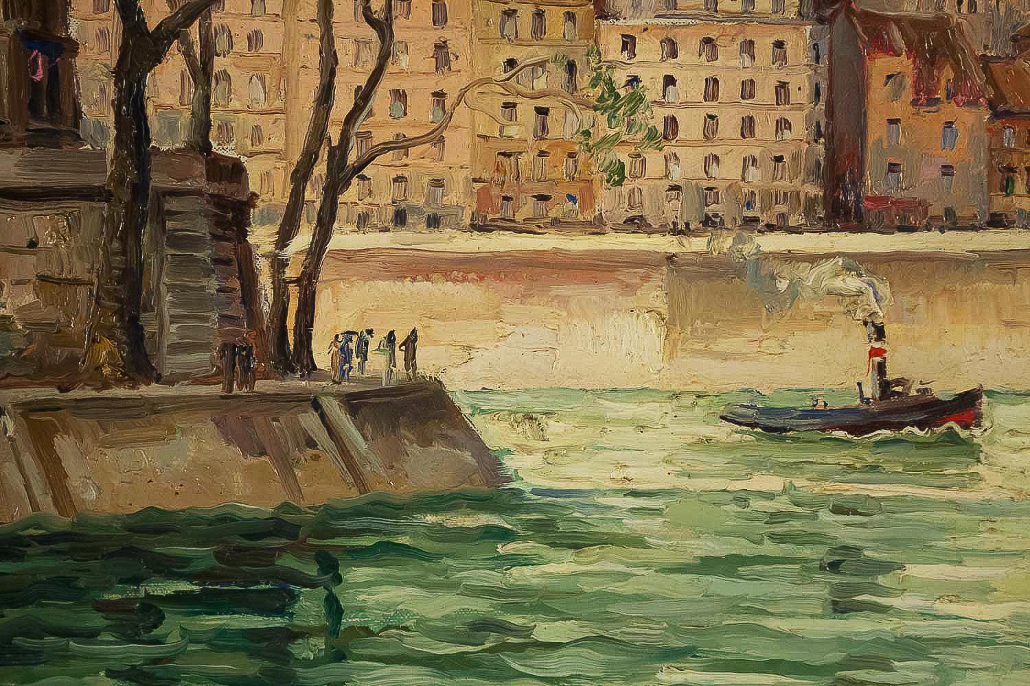 Oiled Frank Will, Oil on Canvas, Notre-Dame de Paris, circa 1926