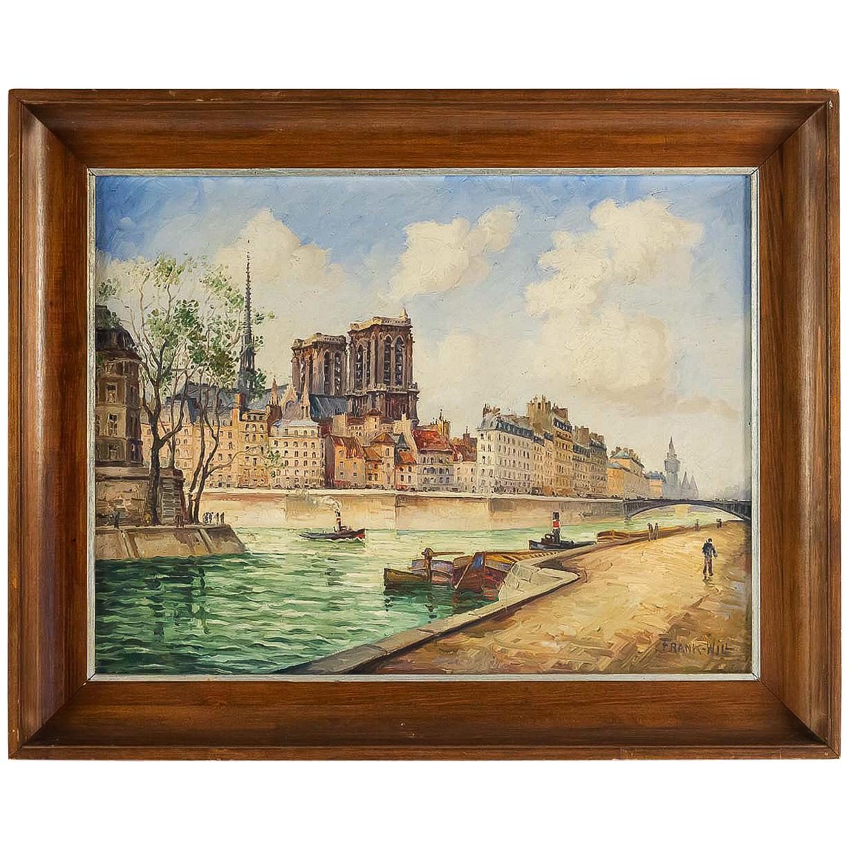 Frank Will, Oil on Canvas, Notre-Dame de Paris, circa 1926