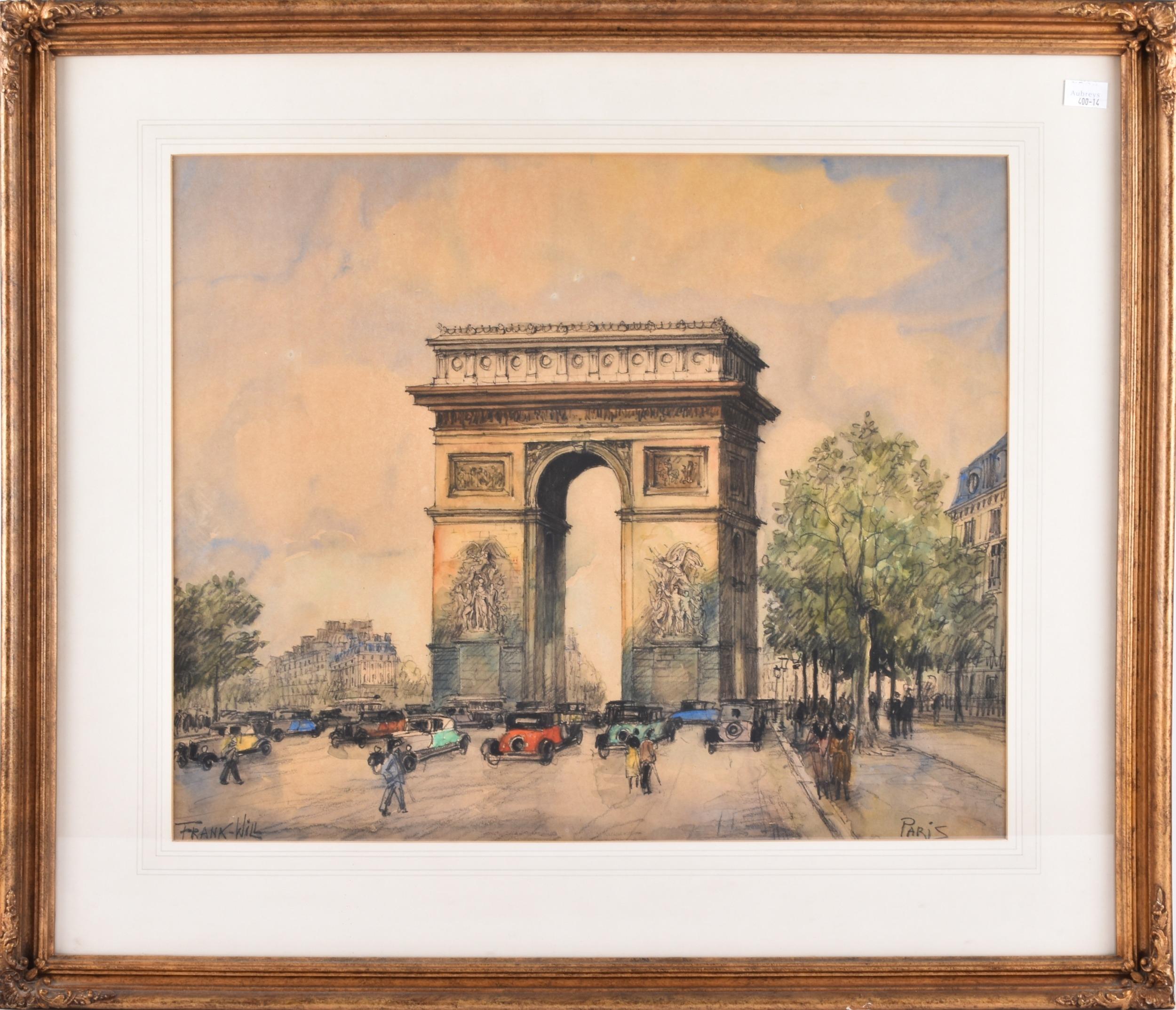 Frank Will Landscape Painting - Paris - The arc de triomphe