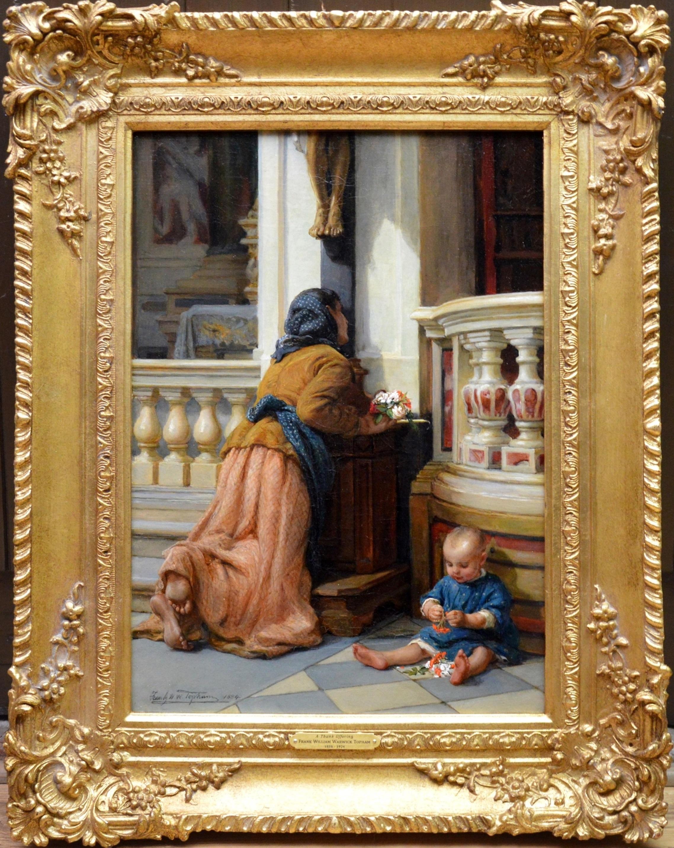 Frank William Warwick Topham Interior Painting - A Thank Offering