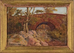 Vintage Monticello Bridge - Napa - Putah Creek Landscape by Frank Willson Judd