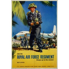 Vintage Circa 1950 original poster by Wootton - Join the Royal Air Force regiment