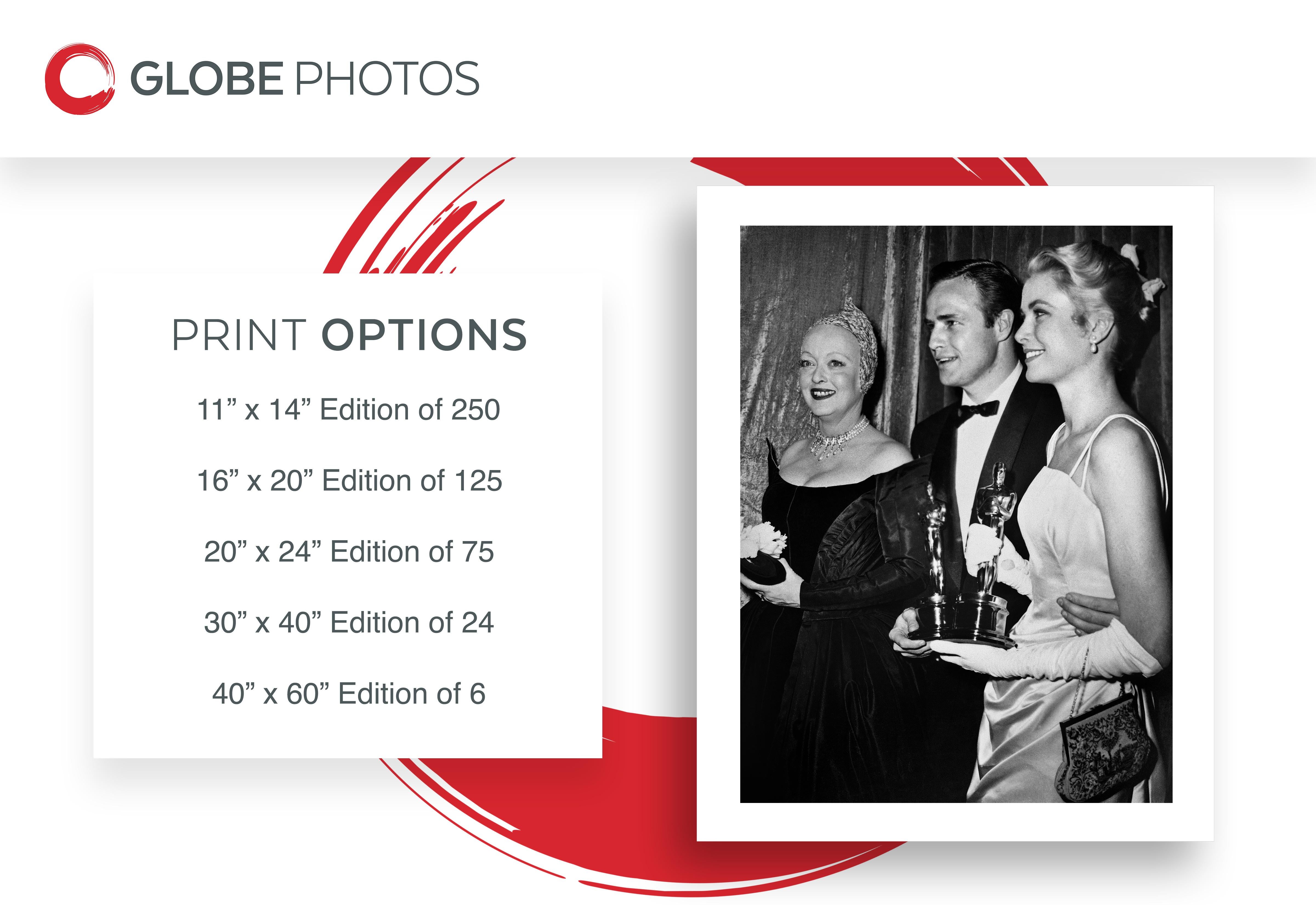 Bette Davis, Marlon Brando und Grace Kelly bei den Oscars – Photograph von Frank Worth