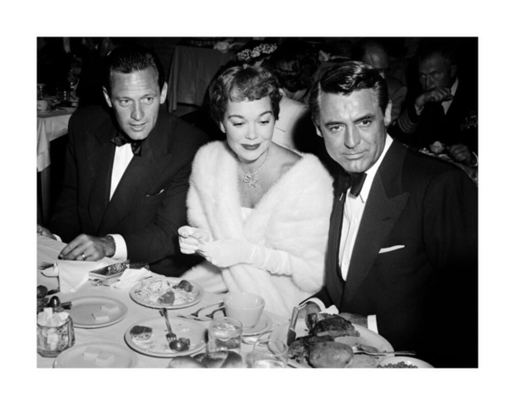 Frank Worth Black and White Photograph - Cary Grant, Jane Wyman, and William Holden