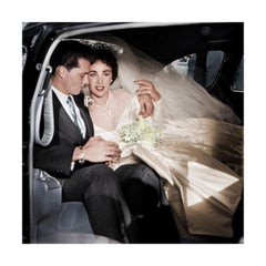 Elizabeth Taylor and Conrad Hilton on Their Wedding Day