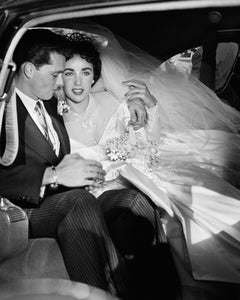 Elizabeth Taylor y Conrad Hilton el día de su boda