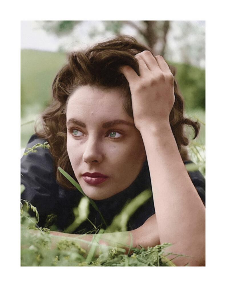 Frank Worth Color Photograph - Elizabeth Taylor Up Close in "Giant"