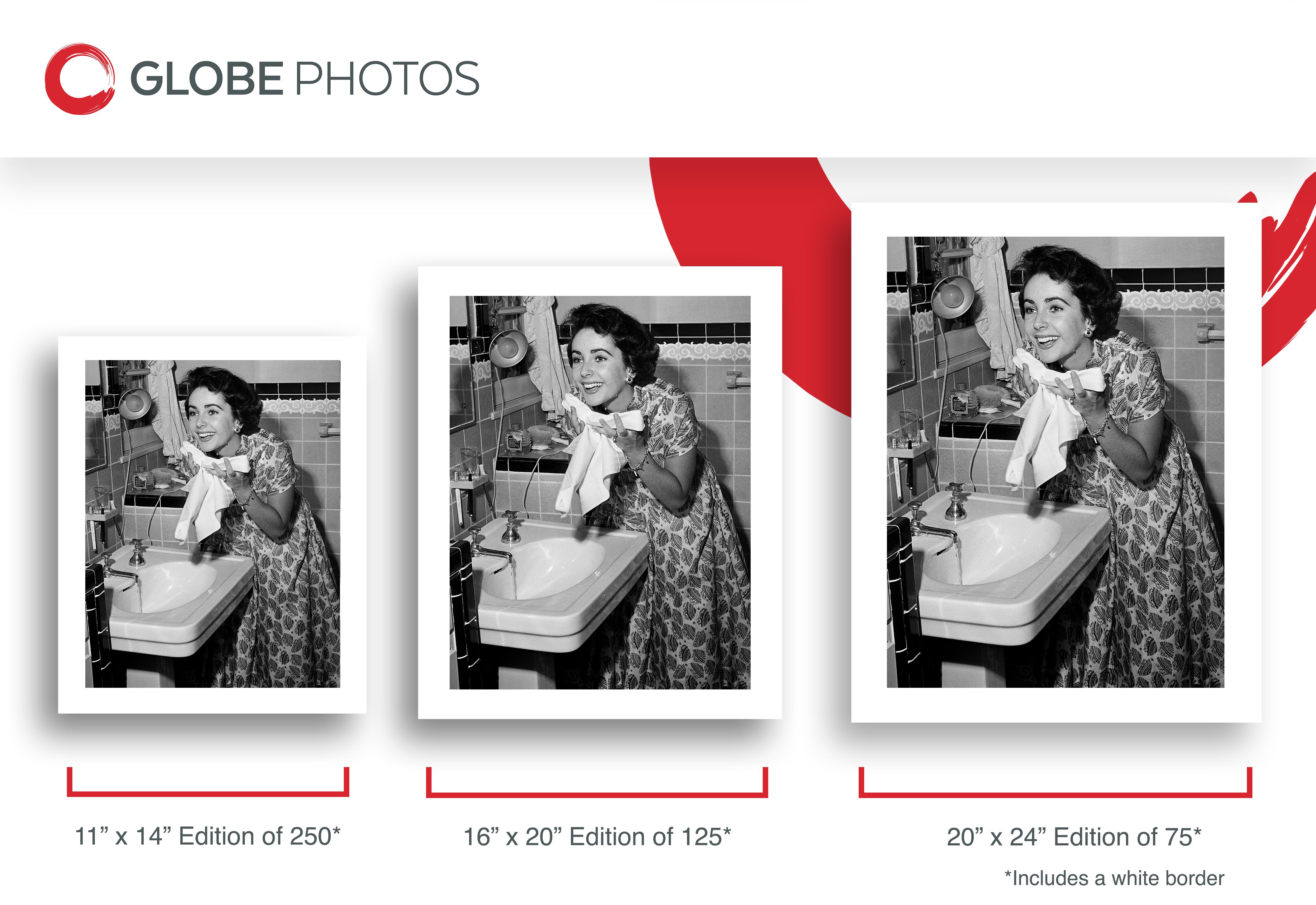 Elizabeth Taylor Washing Face - Contemporary Photograph by Frank Worth