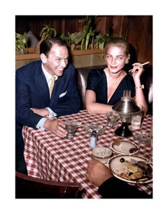 Frank Sinatra and Lauren Bacall at Villa Capri