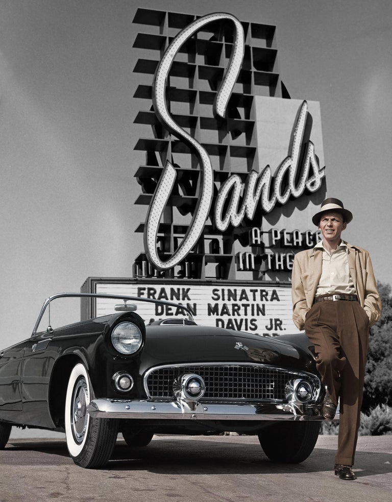 Frank Worth Black and White Photograph - Frank Sinatra at Sands Hotel 16" x 20" Edition of 125
