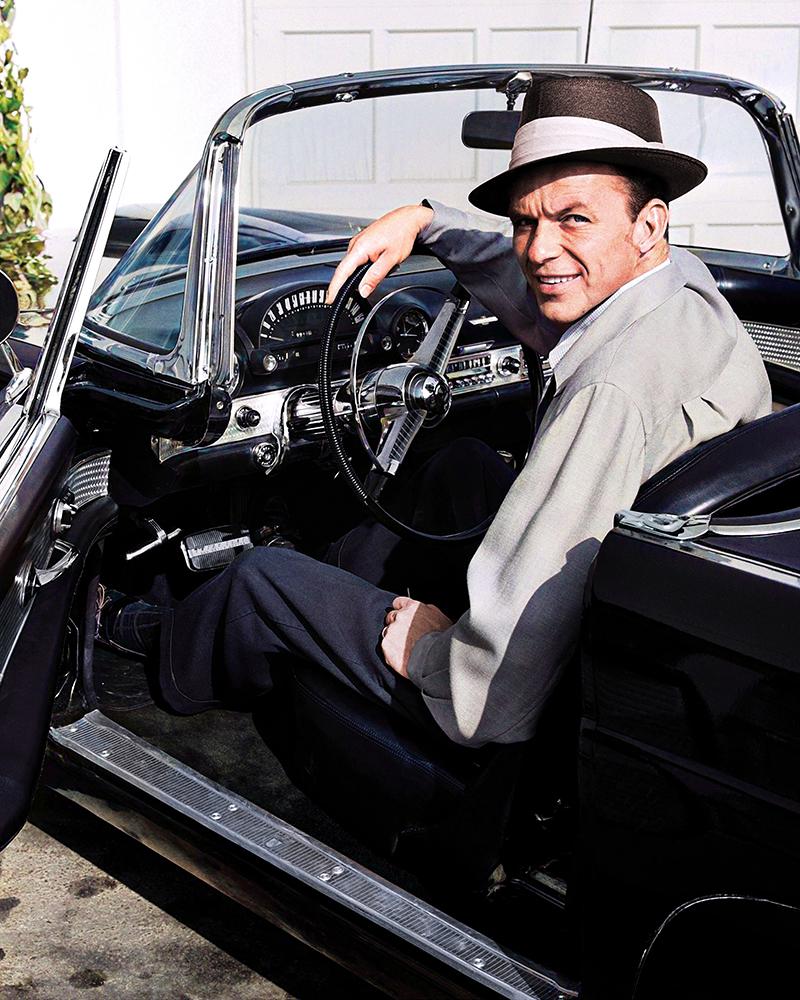 Frank Worth Portrait Photograph - Frank Sinatra in Tbird