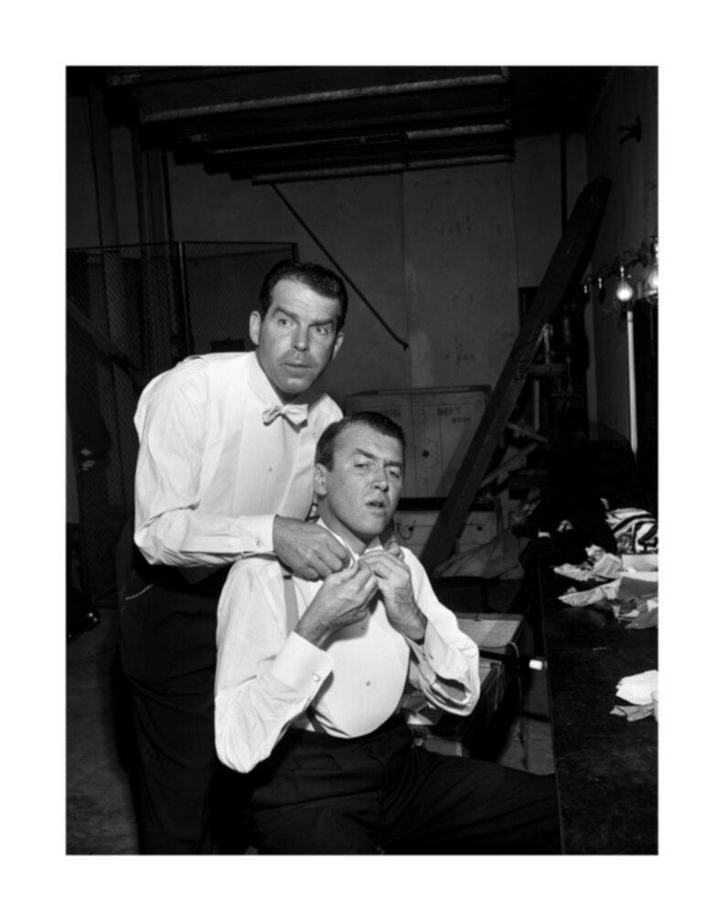 Frank Worth Black and White Photograph - Fred Mcmurray and Jimmy Stewart