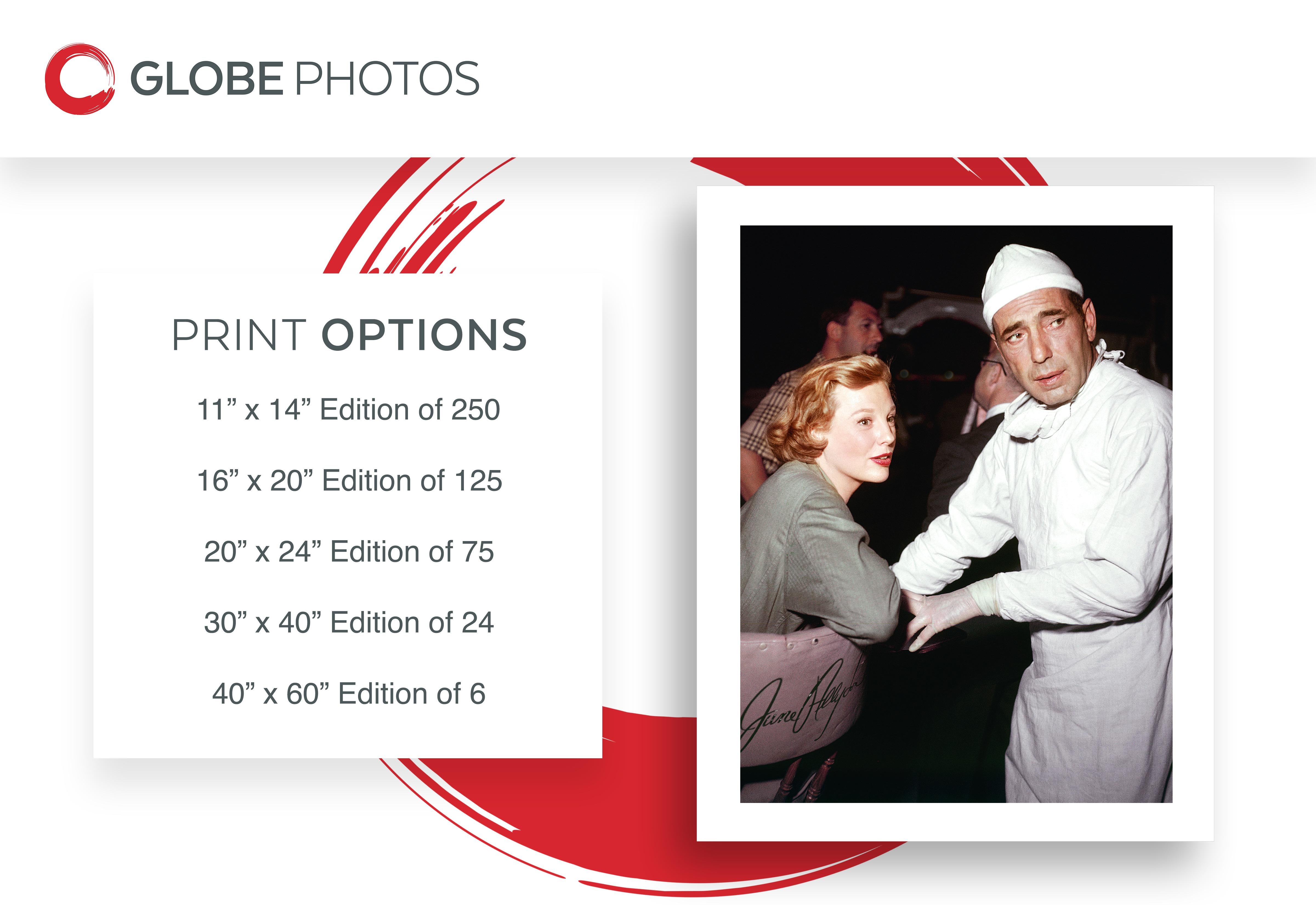 Humphrey Bogart und June Allyson auf Set – Photograph von Frank Worth