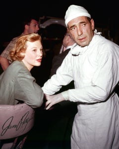 Humphrey Bogart and June Allyson on Set