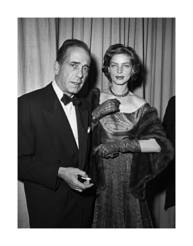 Frank Worth Black and White Photograph - Humphrey Bogart and Lauren Bacall at Oscars