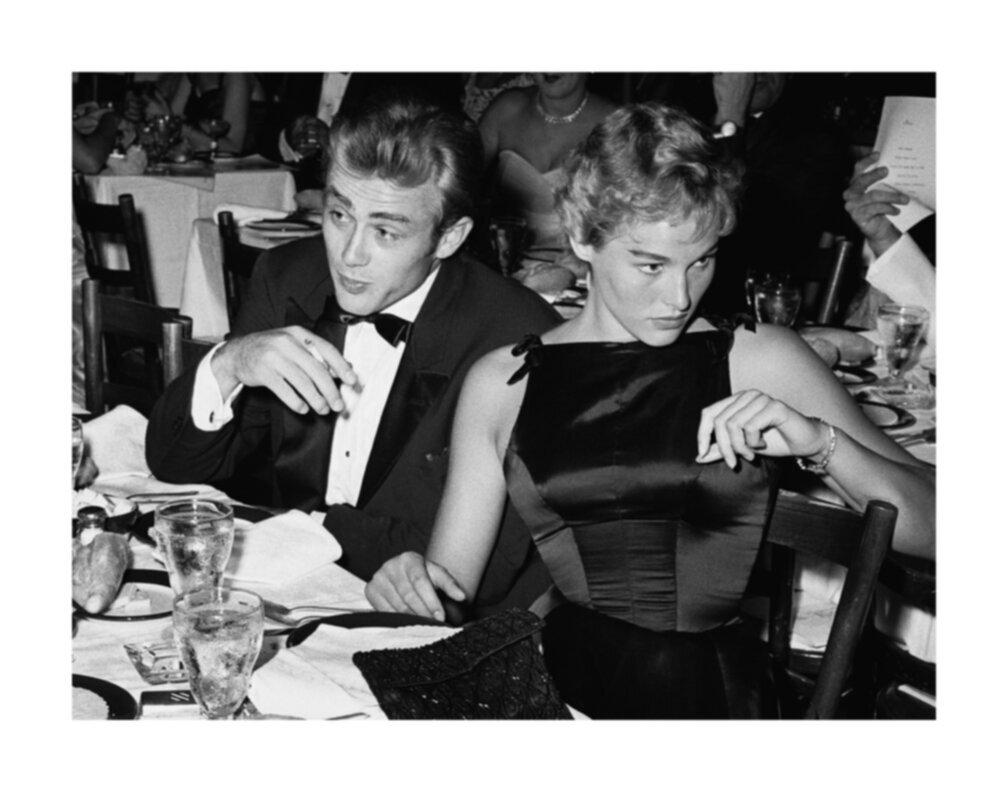 Frank Worth Black and White Photograph - James Dean and Ursula Andress at Oscar Dinner