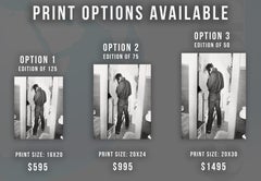 James Dean in Restroom Globe Photos Fine Art Print