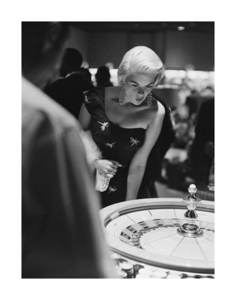 Frank Worth Black and White Photograph - Jayne Mansfield: A Game of Chance