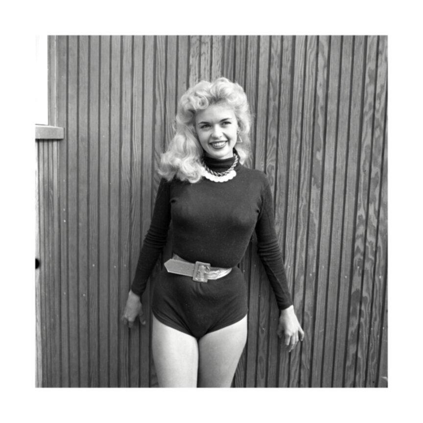 Frank Worth Black and White Photograph - Jayne Mansfield in Leotard