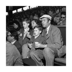 Jimmy Stewart and Family at Baseball Game