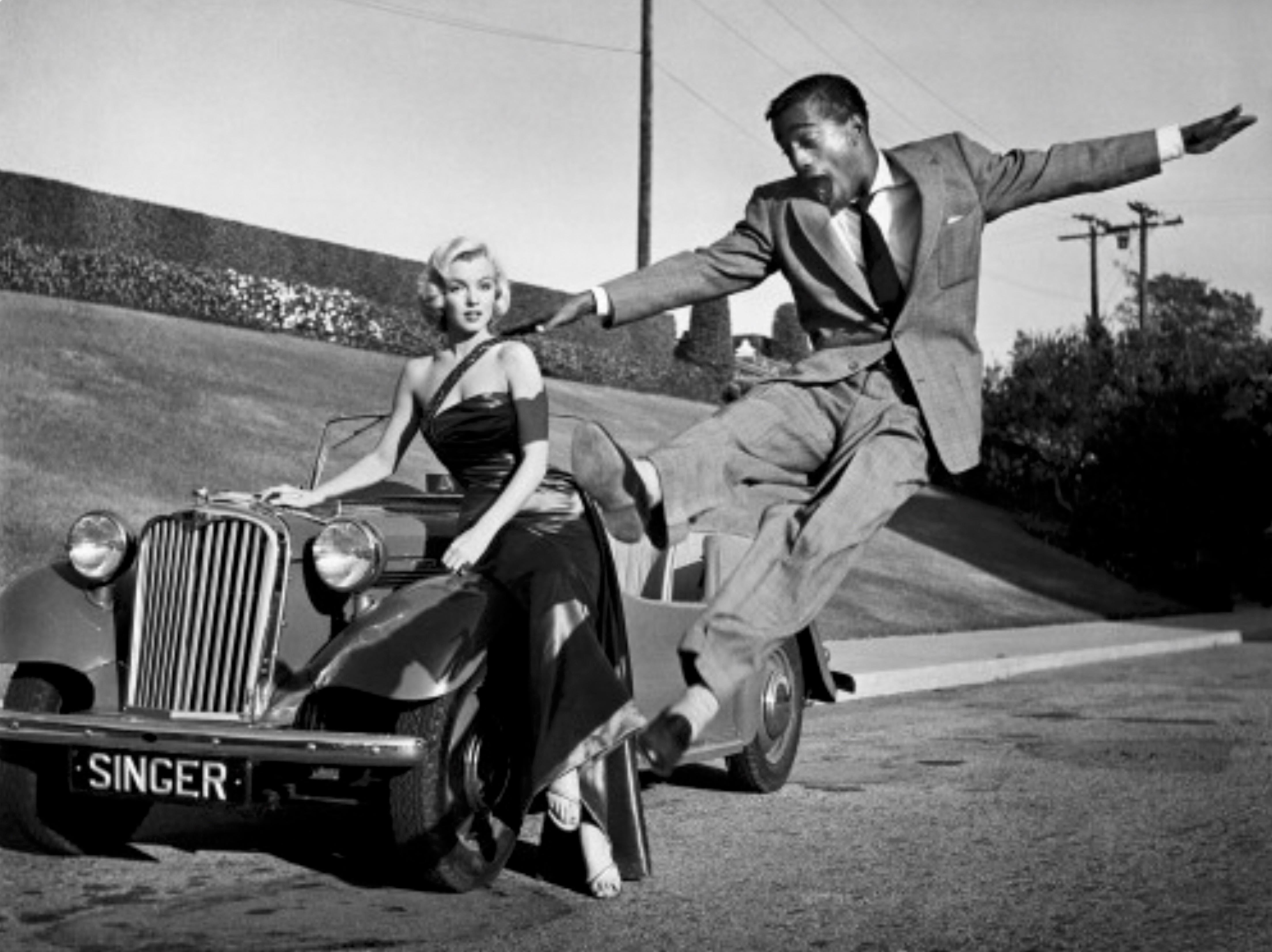 Frank Worth Black and White Photograph - Marilyn Monroe and Sammy Davis Jr -  Oversize Limited Print 