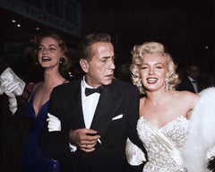 Marilyn Monroe, Humphrey Bogart et Lauren Bacall à une soirée