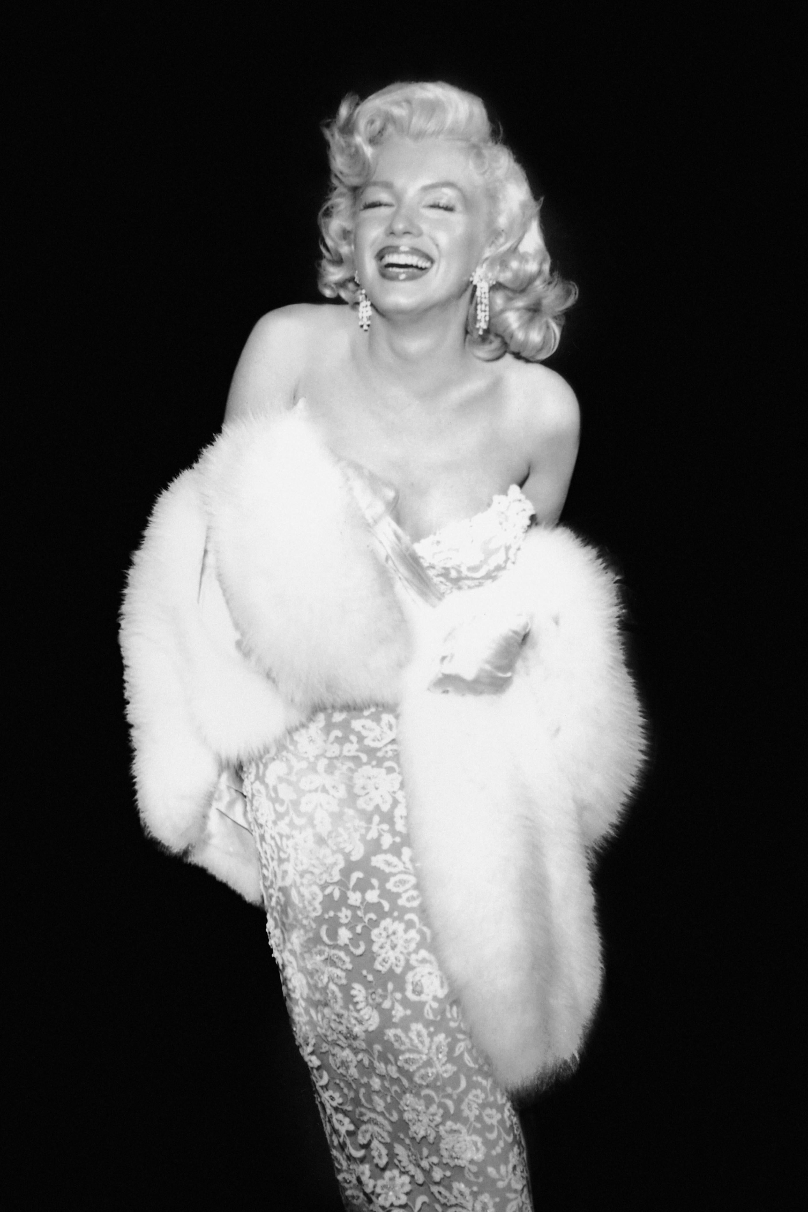 Frank Worth Black and White Photograph - Marilyn Monroe Smiling in Jewels 16" x 20" Edition of 125