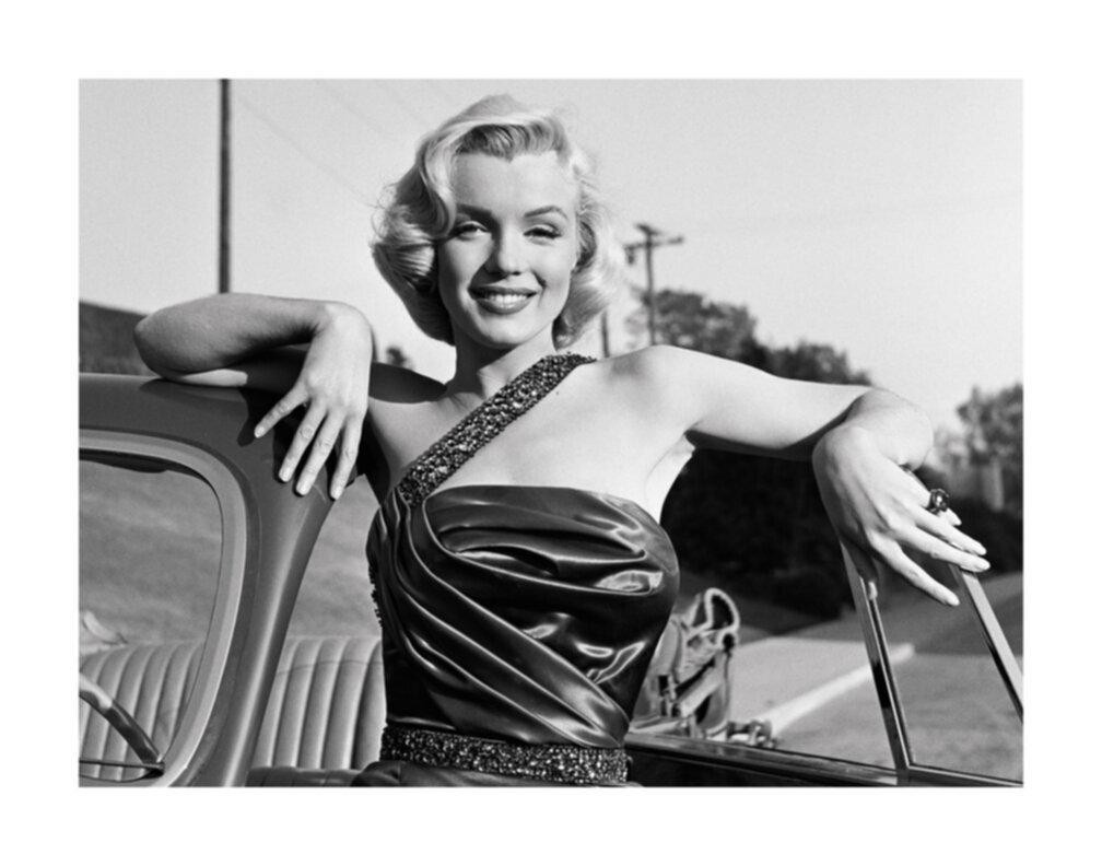 Frank Worth Portrait Photograph - Marilyn Monroe with Classic Roadster for "How to Marry a Millionaire"