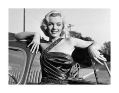 Vintage Marilyn Monroe with Classic Roadster for "How to Marry a Millionaire"