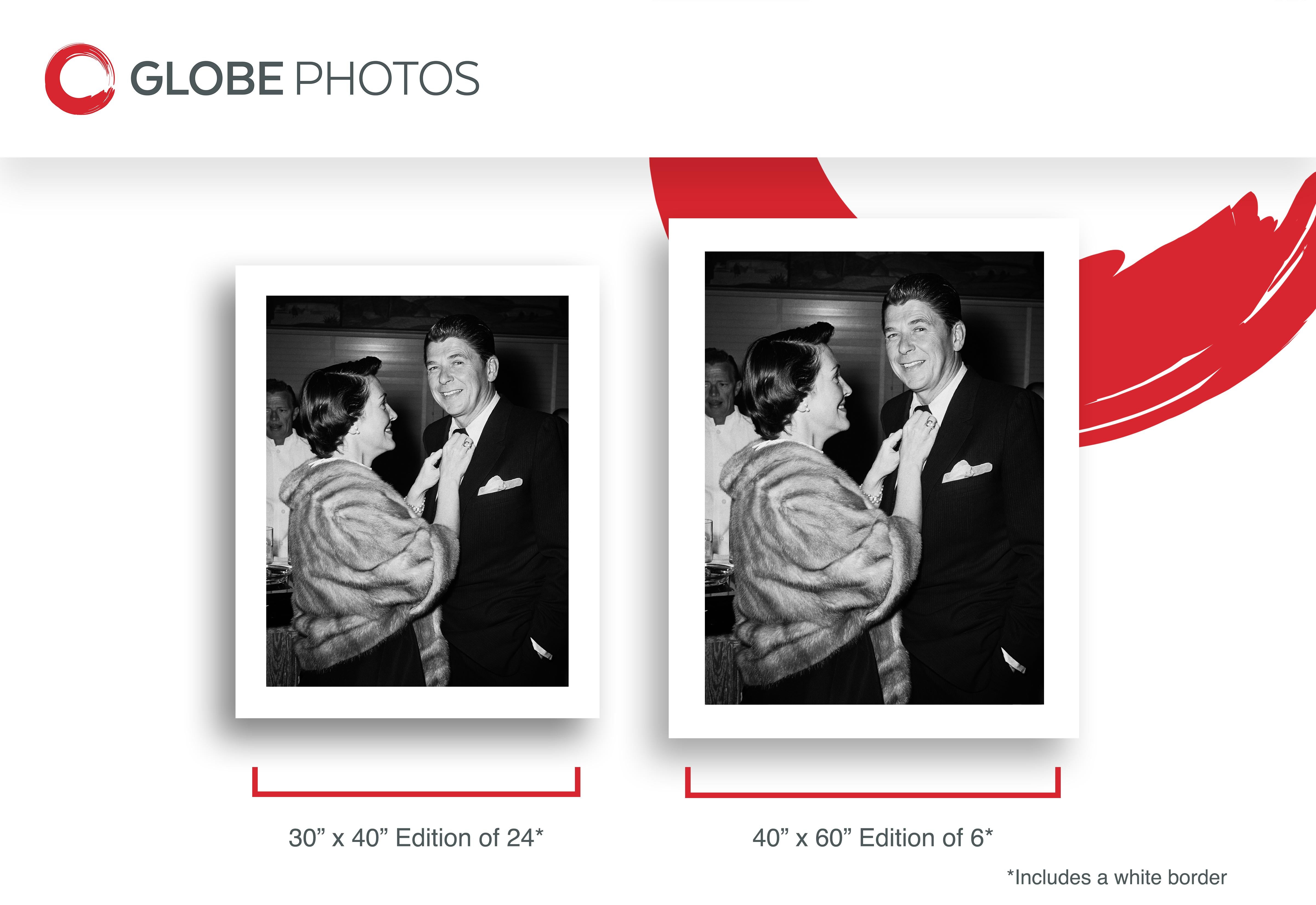 Nancy and Ronald Reagan - Black Black and White Photograph by Frank Worth